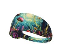 WZYWHJ Bandeau doux et absorbant pour entraînement de basket-ball rouge - Accessoire de cheveux idéal pour le yoga, la course à pied, et plus encore ! Motif coloré Venus Flytrap