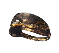 WZYWHJ Bandeau doux et absorbant pour entraînement de basket-ball rouge - Accessoire de cheveux idéal pour le yoga, la course à pied, et plus encore! Imprimé New York Fashion City