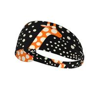 WZYWHJ Bandeau doux et absorbant pour entraînement de basket-ball rouge - Accessoire de cheveux idéal pour le yoga, la course à pied, et plus encore! Belle girafe imprimée