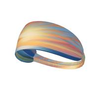 WZYWHJ Bandeau doux et absorbant pour entraînement de basket-ball rouge - Accessoire de cheveux idéal pour le yoga, la course à pied, et plus encore. Photo de brise du soir côtière