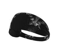 WZYWHJ Bandeau doux et absorbant pour entraînement de basket-ball rouge - Accessoire de cheveux idéal pour le yoga, la course à pied, et plus encore. Image de bâtiments étranges