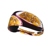 WZYWHJ Bandeau doux et absorbant pour entraînement de basket-ball rouge - Accessoire de cheveux idéal pour le yoga, la course à pied, etc. Imprimé fruits de la passion aigre-doux