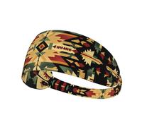 WZYWHJ Bandeau doux et absorbant pour entraînement de basket-ball rouge - Accessoire de cheveux idéal pour le yoga, la course à pied, etc. Motif symétrie