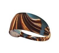 WZYWHJ Bandeau doux et absorbant pour entraînement de basket-ball rouge - Accessoire de cheveux idéal pour le yoga, la course à pied, etc. Cape brillante imprimée