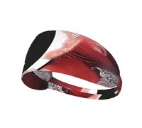 WZYWHJ Bandeau doux et absorbant pour entraînement de basket-ball rouge - Accessoire de cheveux idéal pour le yoga, la course à pied, et plus encore ! Motif abstrait Tai Chi