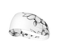 WZYWHJ Bandeau doux et absorbant pour entraînement de basket-ball rouge - Accessoire de cheveux idéal pour le yoga, la course à pied, et plus encore. Motif fleur de jasmin