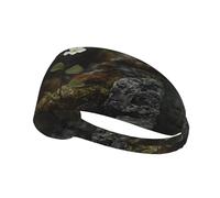 WZYWHJ Bandeau doux et absorbant pour entraînement de basket-ball rouge - Accessoire de cheveux idéal pour le yoga, la course à pied, etc. Image de fleur inconnue