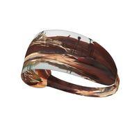 WZYWHJ Bandeau doux et absorbant pour entraînement de basket-ball rouge - Accessoire de cheveux idéal pour le yoga, la course à pied, et plus encore ! Source d'eau dans le désert imprimé