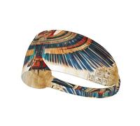 WZYWHJ Bandeau doux et absorbant pour entraînement de basket-ball rouge - Accessoire de cheveux idéal pour le yoga, la course à pied, et plus encore ! Image à motif étrange