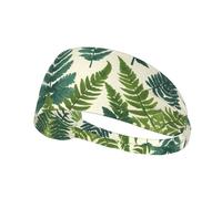 WZYWHJ Bandeau doux et absorbant pour l'entraînement de basket-ball rouge - Accessoire de cheveux idéal pour le yoga, la course à pied, et plus encore! Encyclopédie des imprimés de fougères