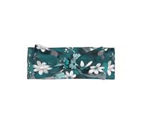 WZYWHJ Bandeau élastique doux pour bébé avec motif floral bleu sarcelle et blanc pour nouveau-nés et filles