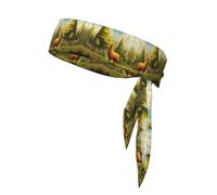 WZYWHJ Bandeau imprimé alpaga dans la forêt, serre-tête de sport, bandeau pour homme et femme, bandeau pour la course à pied, l'entraînement, le football