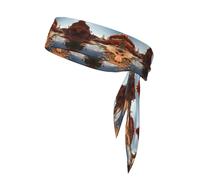 WZYWHJ Bandeau imprimé Source d'eau dans le désert, serre-tête de sport, bandeau pour homme et femme, bandeau pour la course à pied, l'entraînement, le football