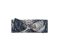WZYWHJ Bandeau imprimé tigre blanc dans la neige pour bébé et accessoires de cheveux élastiques doux pour nouveau-nés et filles