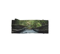 WZYWHJ Bandeaux à nœud pour bébé avec motif pont sur la rivière et accessoires de cheveux élastiques doux pour nouveau-nés et filles