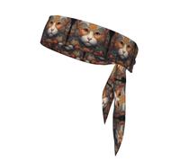 WZYWHJ Bandeaux œil de chat avec imprimés gros plan, serre-tête de sport, bandeau pour homme et femme, bandeau à cheveux pour la course à pied, l'entraînement, le football