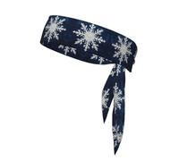 WZYWHJ Bandeaux imprimés de flocons de neige style peinture à l'huile, serre-tête de sport, bandeau pour homme et femme, bandeau pour la course à pied, l'entraînement, le football