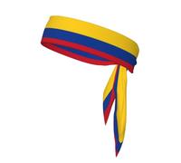 WZYWHJ Bandeaux imprimés drapeau de la Colombie, serre-tête de sport, bandeau pour homme et femme, bandeau pour la course à pied, l'entraînement, le football
