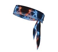 WZYWHJ Bandeaux imprimés Ice and Fire Boxing - Bandeau de sport pour homme et femme - Pour la course à pied, l'entraînement, le football