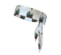 WZYWHJ Bandeaux imprimés « Message in a Bottle at sea », serre-tête de sport, bandeau pour homme et femme, bandeau pour la course à pied, l'entraînement, le football