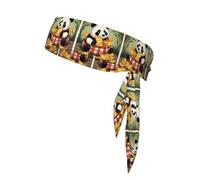 WZYWHJ Bandeaux imprimés panda dans un sac de chips de pommes de terre, serre-tête de sport, bandeau pour homme et femme, bandeau pour la course à pied, l'entraînement, le football