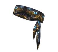 WZYWHJ Bandeaux imprimés papillons dans la forêt, serre-tête de sport, bandeau pour homme et femme, bandeau pour la course à pied, l'entraînement, le football