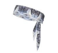 WZYWHJ Bandeaux imprimés renard dans la neige, serre-tête de sport, bandeau pour homme et femme, bandeau pour la course à pied, l'entraînement, le football