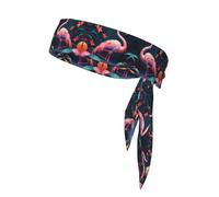 WZYWHJ Bandeaux métalliques imprimés flamants roses, serre-tête de sport, bandeau pour homme et femme, bandeau pour la course à pied, l'entraînement, le football