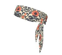 WZYWHJ Bandeaux rétro avec image de fleurs, serre-tête de sport, bandeau pour homme et femme, bandeau pour la course à pied, l'entraînement, le football