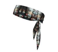 WZYWHJ Bandeaux vintage avec image de peinture à l'huile, serre-tête de sport, bandeau pour homme et femme, bandeau à cheveux pour la course à pied, l'entraînement, le football