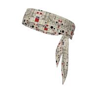 WZYWHJ Bauhaus Bandeau de sport pour homme et femme Motif lignes imprimées