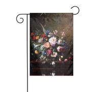 WZYWHJ Beau bouquet de fleurs imprimé drapeau de jardin décoratif 30,5 x 45,7 cm pour un environnement extérieur tendance