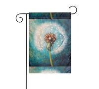 WZYWHJ Beau drapeau de jardin décoratif motif pissenlit 30,5 x 45,7 cm pour un environnement extérieur tendance