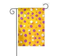 WZYWHJ Beau drapeau de jardin imprimé à pois 30,5 x 45,7 cm pour un environnement extérieur tendance
