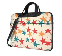 WZYWHJ Beaucoup d'étoiles à cinq branches imprimées ultra-mince portable sac à bandoulière ordinateur portable accessoires d'ordinateur doux antichoc pour ordinateurs portables, Noir , 14 inch