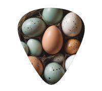 Wzywhj Beautiful Bird Eggs Lot de 12 médiators pour guitare acoustique et électrique Prise en main facile