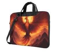 WZYWHJ Beautiful Phoenix Prints Sac pour ordinateur portable avec intérieur doux, plusieurs poches, idéal pour les hommes, les voyages et les affaires, Noir/blanc, 13 inch