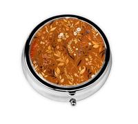 WZYWHJ Beauty Burnt Boîte à médicaments circulaire avec compartiments Orange brûlé