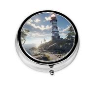WZYWHJ Beauty Lighthouse Boîte à médicaments circulaire avec compartiments