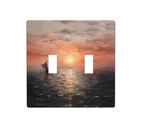 WZYWHJ Belle plaque murale décorative imprimée coucher de soleil 11,4 x 11,4 cm, durable et élégante pour les zones résidentielles et commerciales