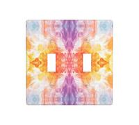 WZYWHJ Belles couleurs tie-dye imprimées plaque murale décorative 11,4 x 11,4 cm, durable et élégante pour les zones résidentielles et commerciales