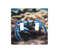 WZYWHJ Big Sea Blue Crab Plaque murale décorative durable et élégante pour zones résidentielles et commerciales 11,4 x 11,4 cm