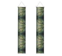 WZYWHJ Birds chirping on the willow tree Printing Decor Wall Hanging Banner Door Sign for Outdoor Indoor Yard Party 30,5 x 180,3 cm
