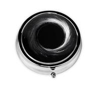 WZYWHJ Black Hole Vortex Printing Boîte à médicaments circulaire de voyage portable avec compartiments Mini distributeur de pilules