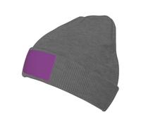 WZYWHJ Black Platycodon Purple Picture Bonnet tricoté en laine pour adulte Bonnet chaud automne hiver confortable, Deep / Chiné, Taille unique