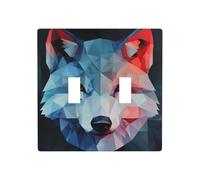 WZYWHJ Block Wolf Prints Plaque murale décorative durable et élégante pour zones résidentielles et commerciales 11,4 x 11,4 cm