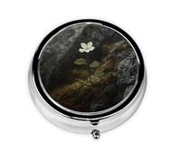 WZYWHJ Boîte à médicaments circulaire avec compartiments Motif floral inconnu