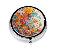 WZYWHJ Boîte à médicaments circulaire avec compartiments Motif graffiti coloré