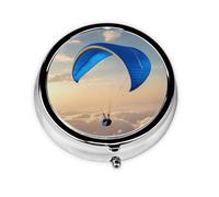 WZYWHJ Boîte à médicaments circulaire en parapente avec compartiments, mini distributeur de pilules