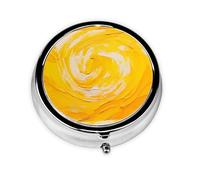 WZYWHJ Boîte de rangement circulaire à motif tourbillon coloré avec compartiments, mini distributeur de pilules